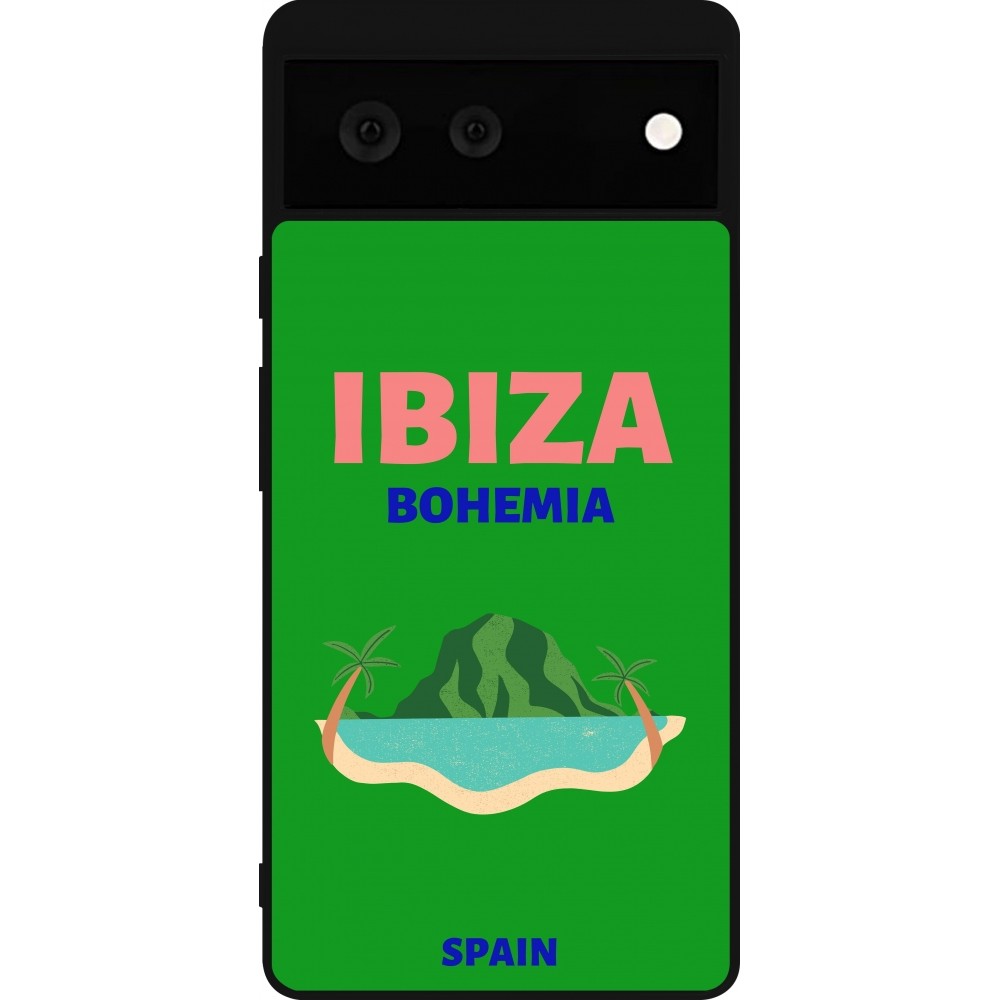 Google Pixel 6 Case Hülle - Silikon schwarz Pop Summer Destination Ibiza