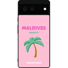 Google Pixel 6 Case Hülle - Silikon schwarz Pop Summer Destination Maldives