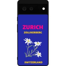 Google Pixel 6 Case Hülle - Silikon schwarz Pop Summer Destination Zurich