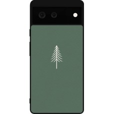 Google Pixel 6 Case Hülle - Silikon schwarz Christmas 22 minimalist tree