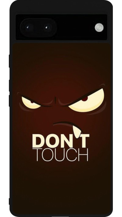 Google Pixel 6a Case Hülle - Silikon schwarz Angry Dont Touch