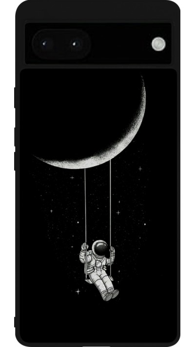 Google Pixel 6a Case Hülle - Silikon schwarz Astro balançoire