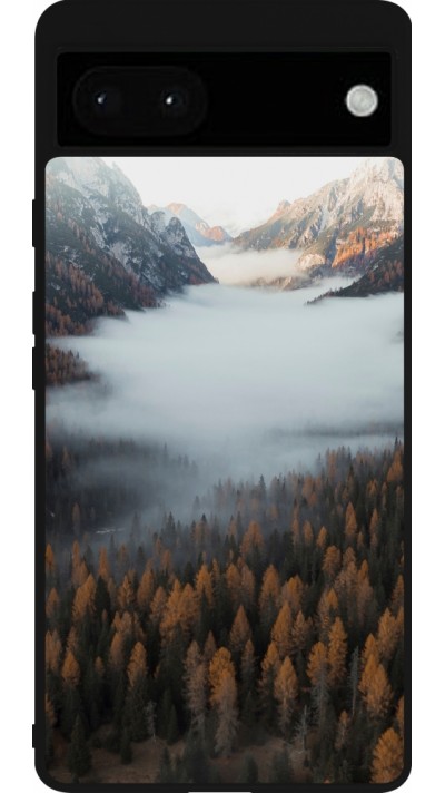 Google Pixel 6a Case Hülle - Silikon schwarz Autumn 22 forest lanscape