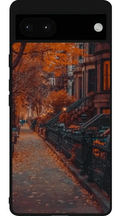 Google Pixel 6a Case Hülle - Silikon schwarz Autumn 2024 city