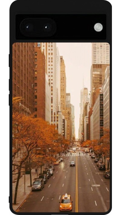 Google Pixel 6a Case Hülle - Silikon schwarz Autumn 2024 New York city