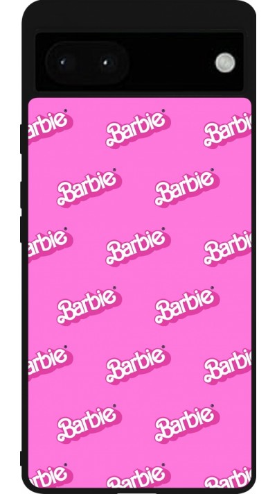 Google Pixel 6a Case Hülle - Silikon schwarz Barbie Pattern