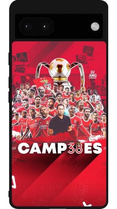 Google Pixel 6a Case Hülle - Silikon schwarz Benfica Campeoes 2023