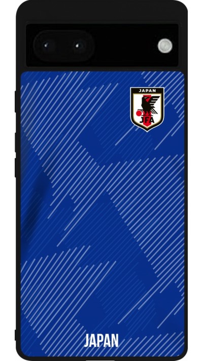 Google Pixel 6a Case Hülle - Silikon schwarz Japan 2022 personalisierbares Fussballtrikot