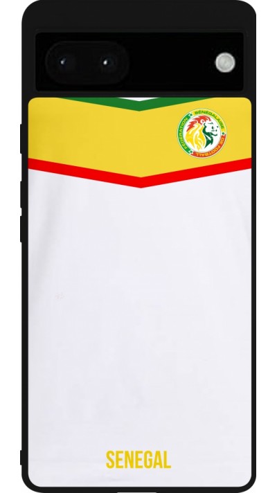 Google Pixel 6a Case Hülle - Silikon schwarz Senegal 2022 personalisierbares Fußballtrikot