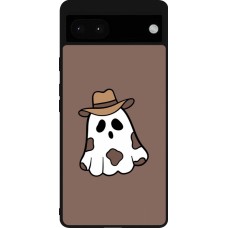 Google Pixel 6a Case Hülle - Silikon schwarz Halloween 2024 cowboy ghost