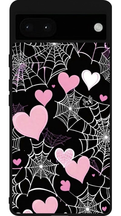 Google Pixel 6a Case Hülle - Silikon schwarz Halloween 2024 girly