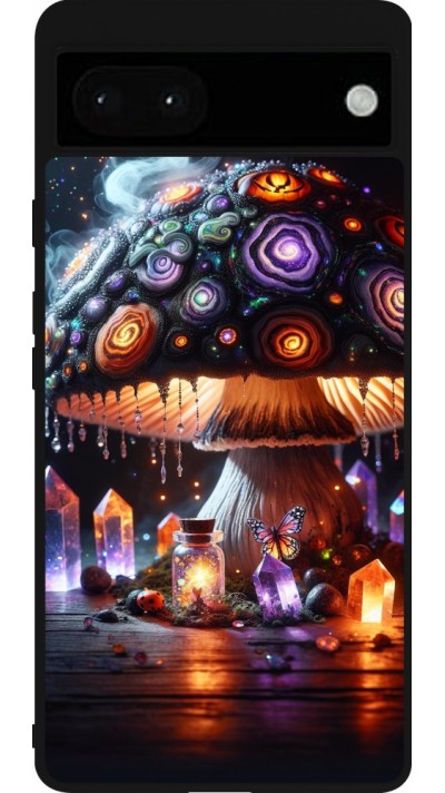 Google Pixel 6a Case Hülle - Silikon schwarz Halloween Zaubertrank Magie