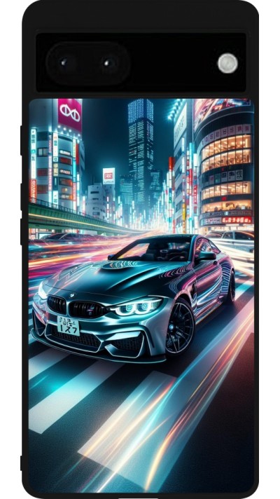 Google Pixel 6a Case Hülle - Silikon schwarz BMW M4 Tokio Nacht