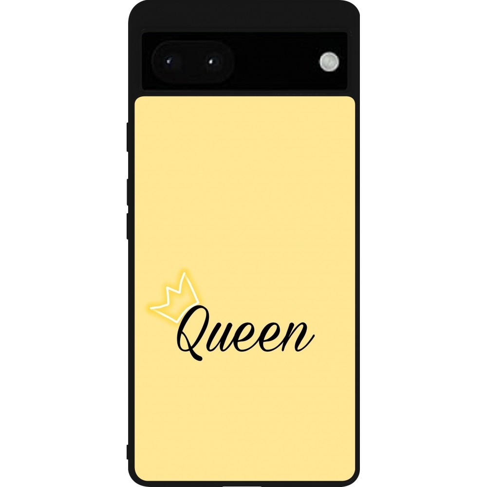 Google Pixel 6a Case Hülle - Silikon schwarz Mom 2024 Queen