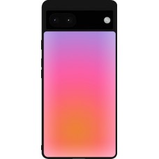 Google Pixel 6a Case Hülle - Silikon schwarz Orange Pink Blue Gradient