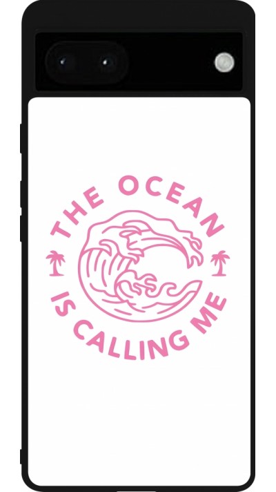 Google Pixel 6a Case Hülle - Silikon schwarz The Ocean is calling me