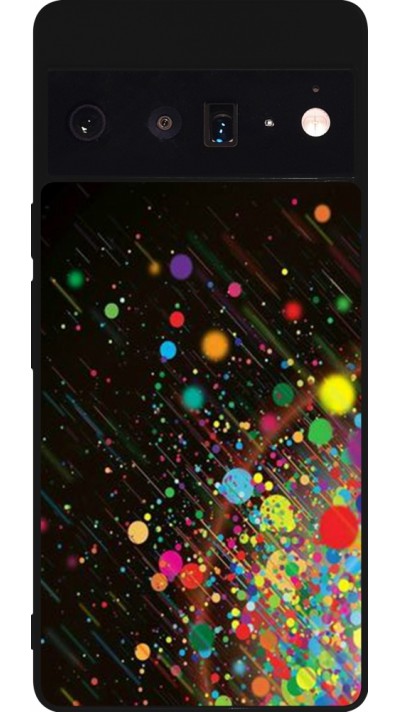 Google Pixel 6 Pro Case Hülle - Silikon schwarz Abstract Bubble Lines