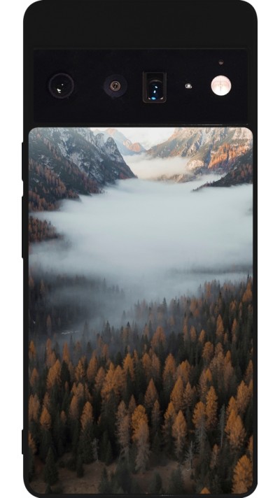 Google Pixel 6 Pro Case Hülle - Silikon schwarz Autumn 22 forest lanscape