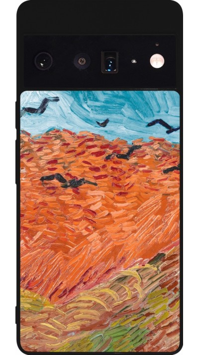 Google Pixel 6 Pro Case Hülle - Silikon schwarz Autumn 22 Van Gogh style