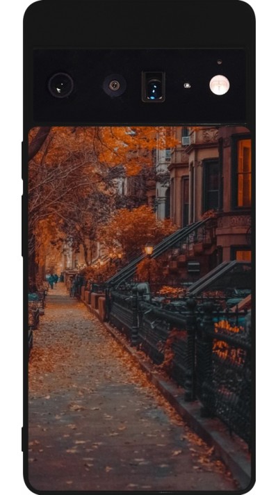 Google Pixel 6 Pro Case Hülle - Silikon schwarz Autumn 2024 city