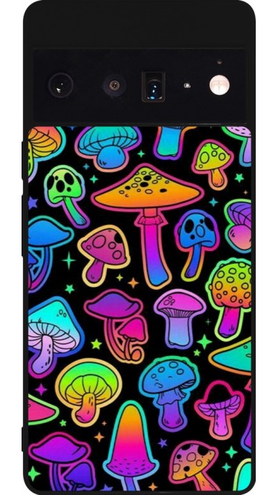 Google Pixel 6 Pro Case Hülle - Silikon schwarz Autumn 2024 magic mushrooms