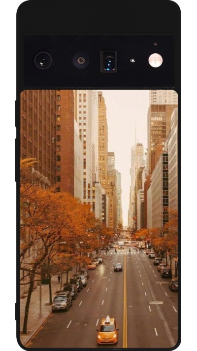 Google Pixel 6 Pro Case Hülle - Silikon schwarz Autumn 2024 New York city