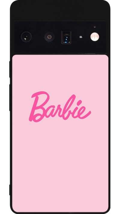 Google Pixel 6 Pro Case Hülle - Silikon schwarz Barbie Text