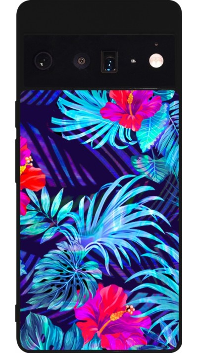 Google Pixel 6 Pro Case Hülle - Silikon schwarz Blue Forest