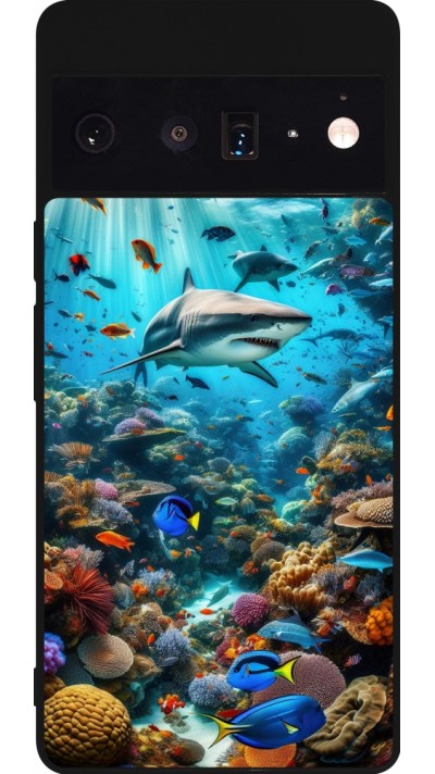 Google Pixel 6 Pro Case Hülle - Silikon schwarz Bora Bora Meer und Wunder