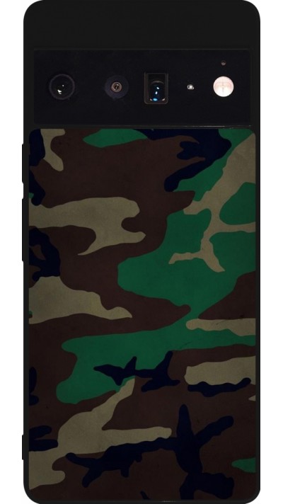 Google Pixel 6 Pro Case Hülle - Silikon schwarz Camouflage 3