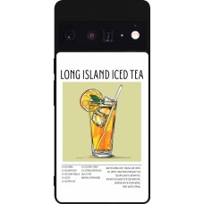 Google Pixel 6 Pro Case Hülle - Silikon schwarz Cocktail Rezept Long Island Ice Tea