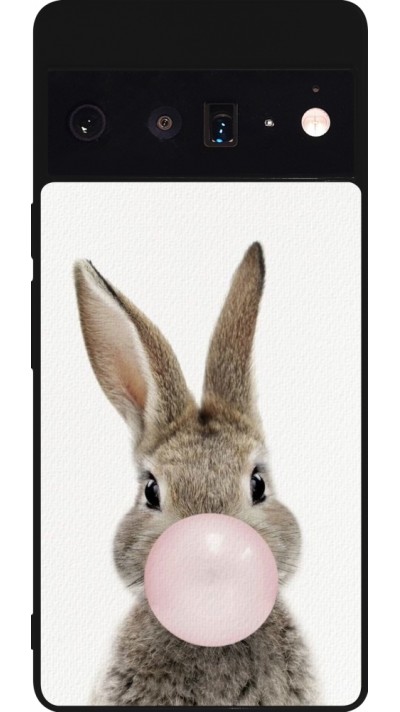 Google Pixel 6 Pro Case Hülle - Silikon schwarz Easter 2023 bubble gum bunny