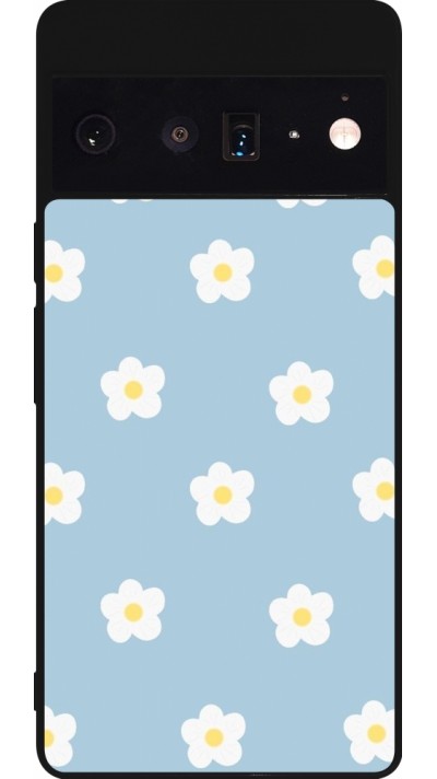 Google Pixel 6 Pro Case Hülle - Silikon schwarz Easter 2024 daisy flower