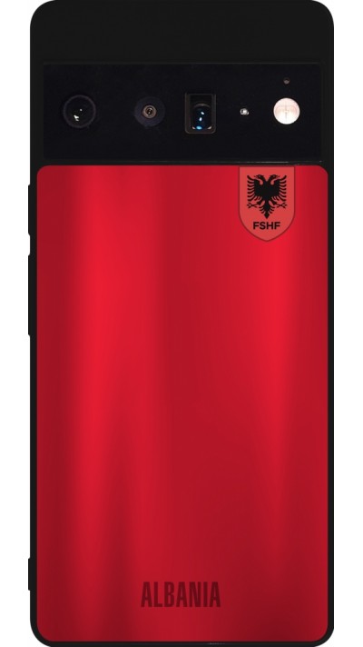 Google Pixel 6 Pro Case Hülle - Silikon schwarz Albanien personalisierbares Fussballtrikot