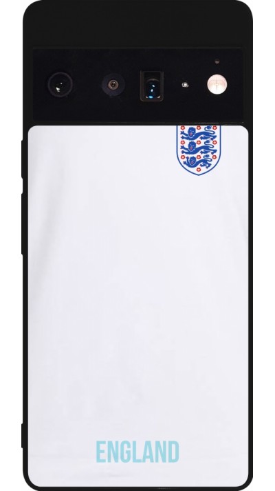 Google Pixel 6 Pro Case Hülle - Silikon schwarz England 2022 personalisierbares Fußballtrikot