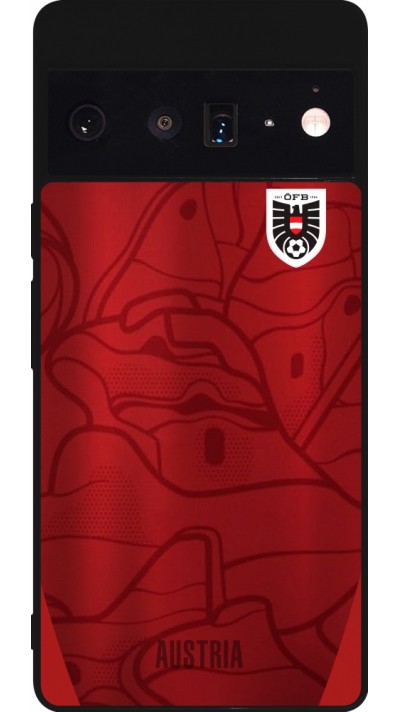 Google Pixel 6 Pro Case Hülle - Silikon schwarz Austria personalisierbares Fussballtrikot