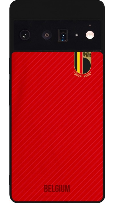 Google Pixel 6 Pro Case Hülle - Silikon schwarz Belgien 2022 personalisierbares Fußballtrikot