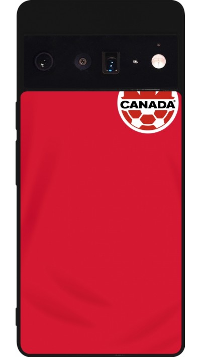 Google Pixel 6 Pro Case Hülle - Silikon schwarz Kanada 2022 personalisierbares Fussballtrikot