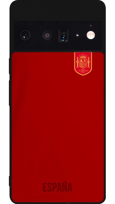 Google Pixel 6 Pro Case Hülle - Silikon schwarz Spanien 2022 personalisierbares Fußballtrikot