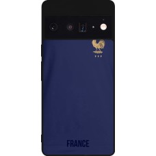 Google Pixel 6 Pro Case Hülle - Silikon schwarz Frankreich 2022 personalisierbares Fussballtrikot