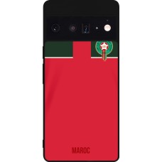 Google Pixel 6 Pro Case Hülle - Silikon schwarz Marokko 2022 personalisierbares Fussballtrikot