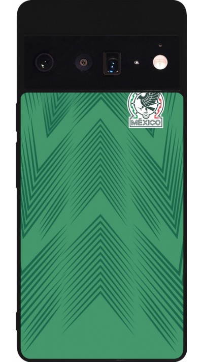 Google Pixel 6 Pro Case Hülle - Silikon schwarz Mexiko 2022 personalisierbares Fussballtrikot