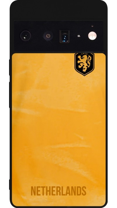 Google Pixel 6 Pro Case Hülle - Silikon schwarz Holland 2022 personalisierbares Fußballtrikot