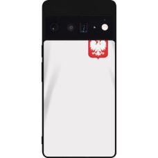 Google Pixel 6 Pro Case Hülle - Silikon schwarz Polen 2022 personalisierbares Fussballtrikot