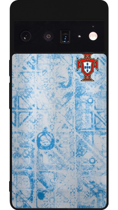 Google Pixel 6 Pro Case Hülle - Silikon schwarz Portugal Away personalisierbares Fussballtrikot