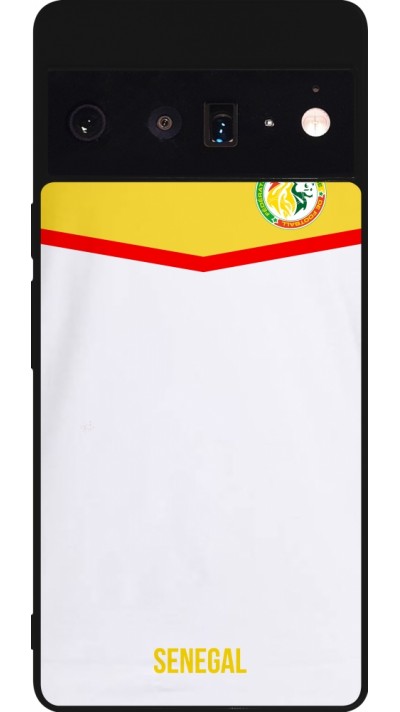 Google Pixel 6 Pro Case Hülle - Silikon schwarz Senegal 2022 personalisierbares Fußballtrikot