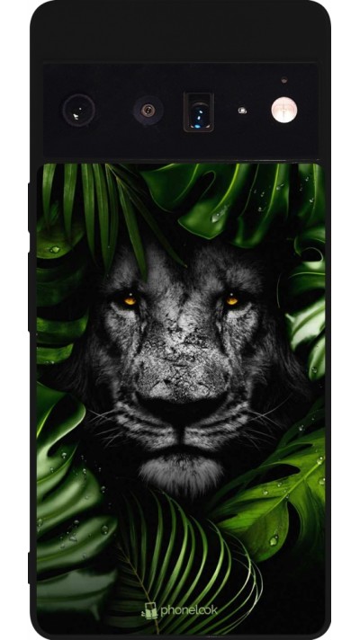 Google Pixel 6 Pro Case Hülle - Silikon schwarz Forest Lion