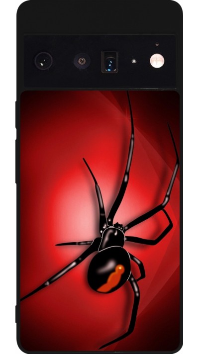 Google Pixel 6 Pro Case Hülle - Silikon schwarz Halloween 2023 spider black widow