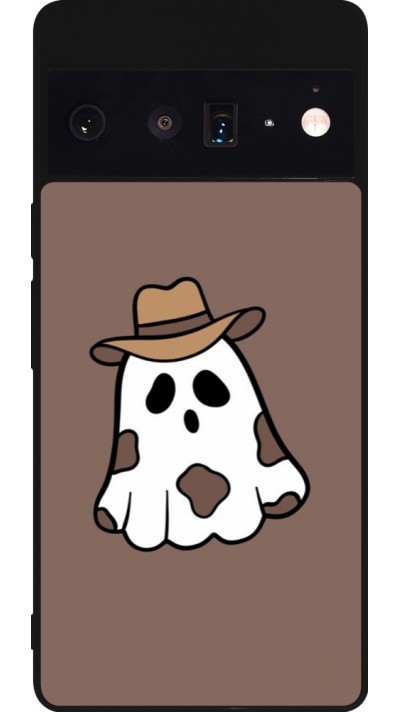 Google Pixel 6 Pro Case Hülle - Silikon schwarz Halloween 2024 cowboy ghost