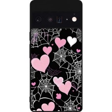 Google Pixel 6 Pro Case Hülle - Silikon schwarz Halloween 2024 girly